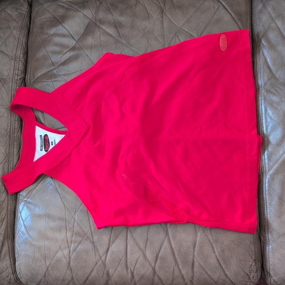 Bolle Red and White Athletic Tank Top